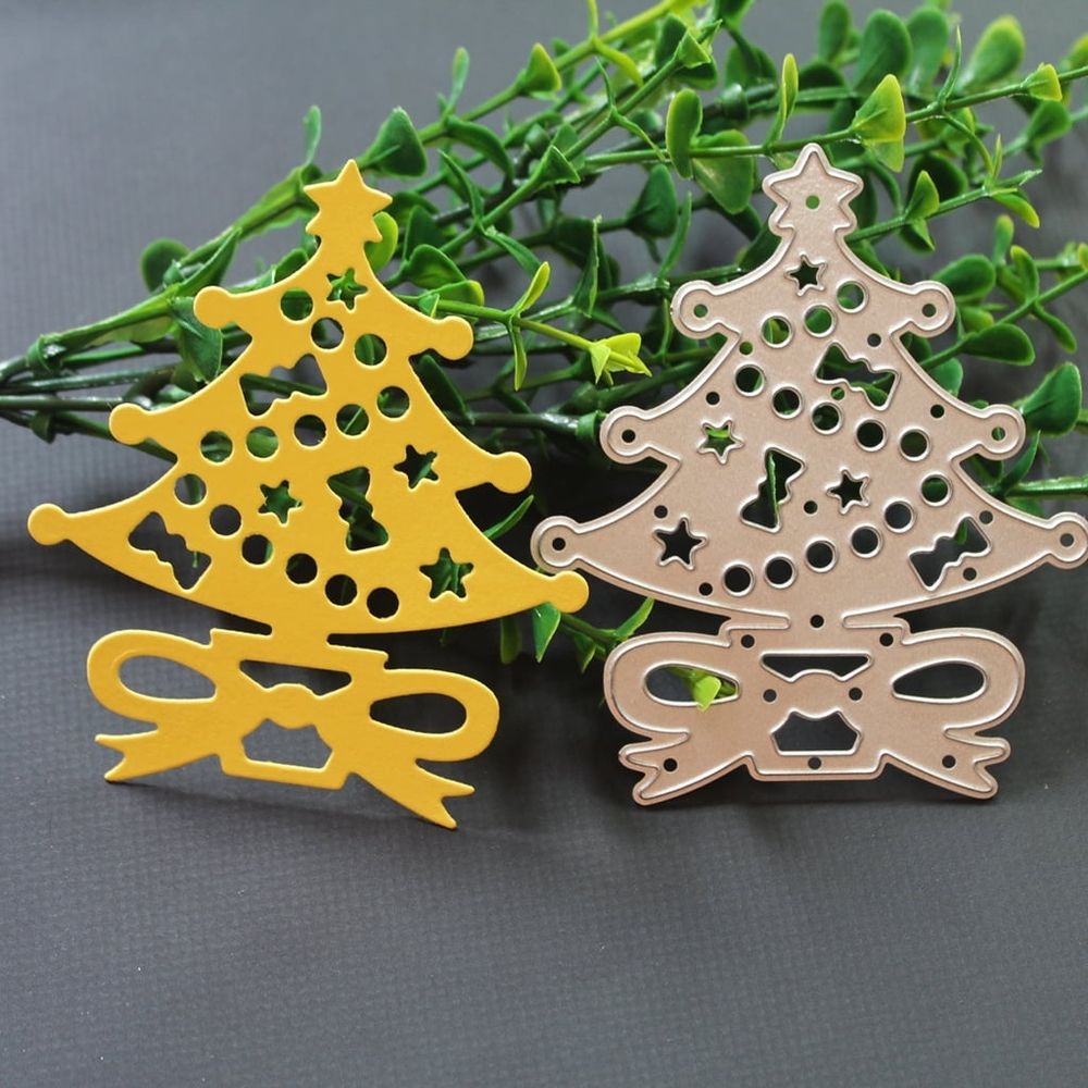 Christmas Tree Metal Cutting Dies Stencil DIY Scrapbooking Album Paper Card Template Mold Embossing Craft Decoration