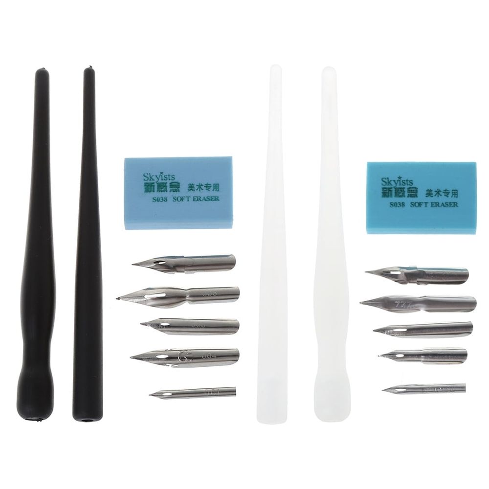 Dip Pen Holder Set Drawing Painting Tools Calligraphy + 5 Nibs