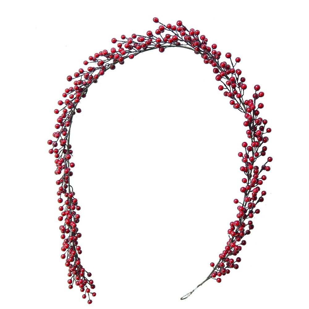 Norfolk Pine Garland Indoor Christmas Decorations Berry Beaded Garland Red Simulated Christmas Climber European And Americaneshome Decoration Red Berry Soft Decoration Christmas Tree Garland