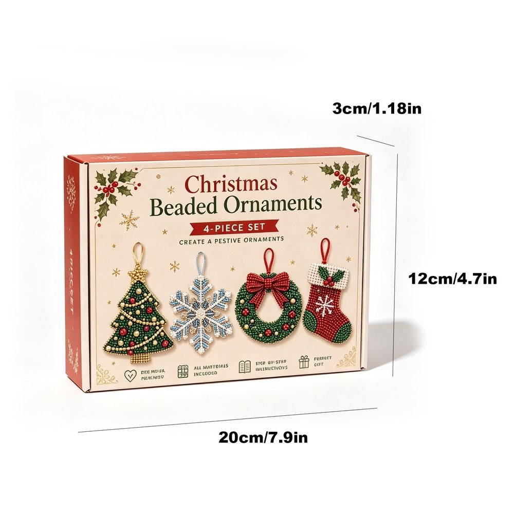 Christmas Diamonds Art Kits Painting Kits DIY Pearl Art Kits For Adults Pendants Hanging for Christmas Tree Party Decoration(A Set of 4 Pieces)
