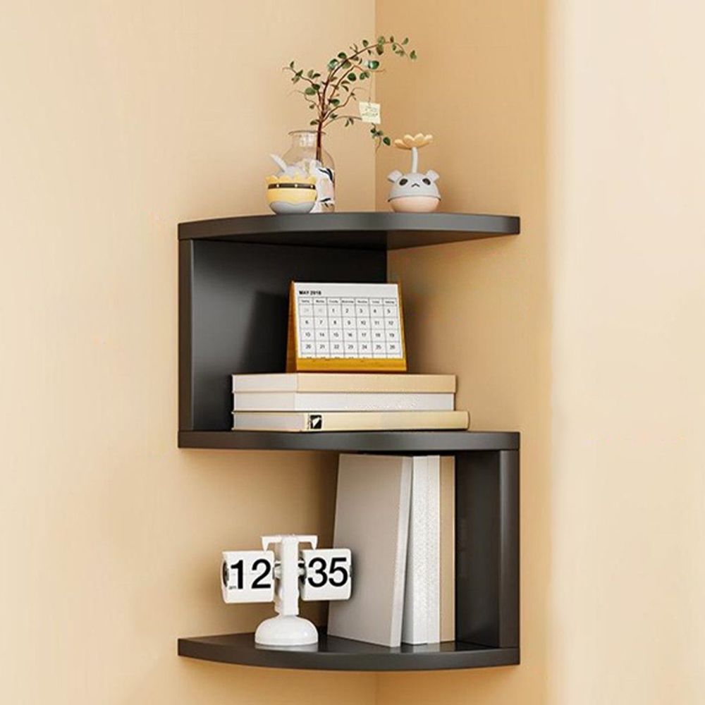 Corner Shelf, Wood Bookcase, Modern Storage Organizer, Multi-Compartment Design, Living Room Bedroom Decor, Versatile Bookshelf, Home Storage Solution