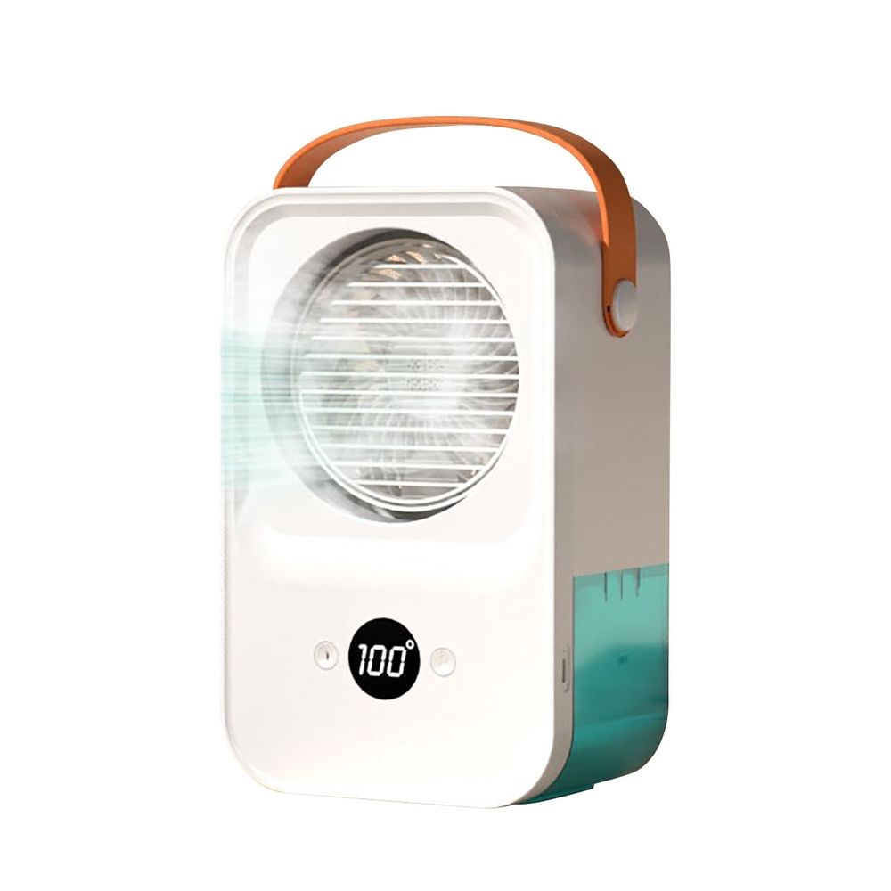 Quiet Portable Air Conditioner Fan, 4 Wind Speeds with Humidifying Function, Digital Display for Bedroom, Office, Camping, Ideal for Adults and Professionals