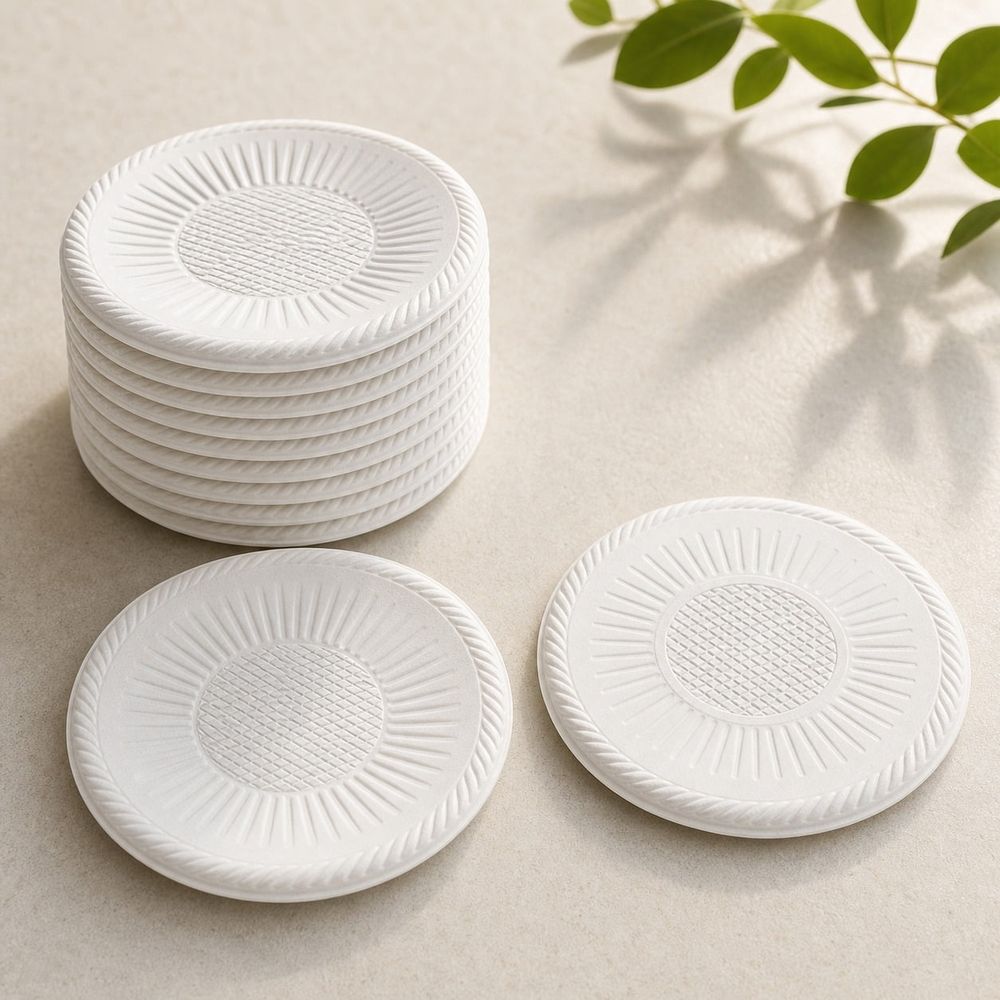 50Pcs Small Paper Plates Disposable Round Paper Plates 4inch Heavy Duty Mini Tableware for Dinner Cake Appetizer Holiday Valentine‘s Day Christmas Party Supplies, White