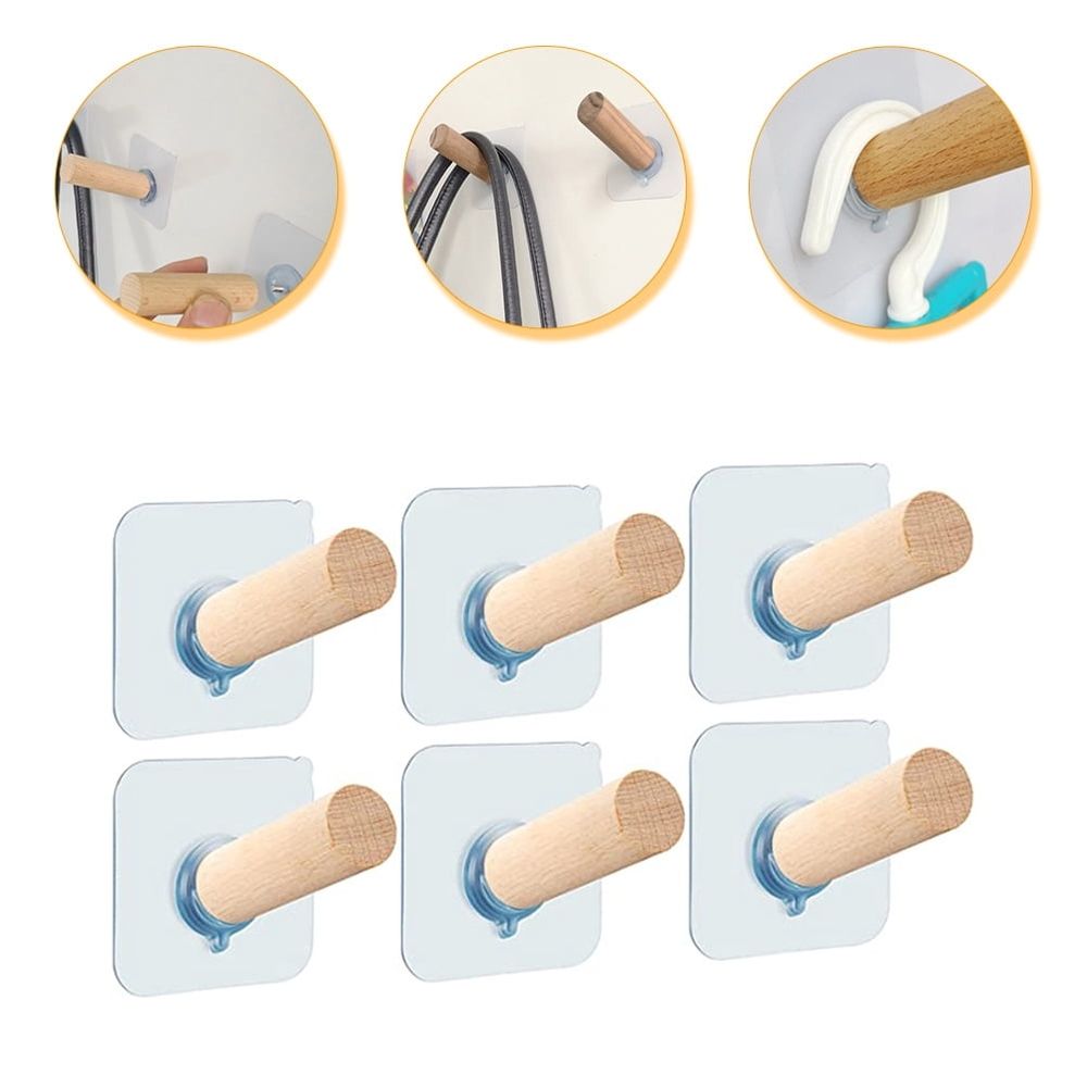 6pcs Coat Rack Hooks Heavy Duty Plastic Garage Storage Utility Hooks for Adults