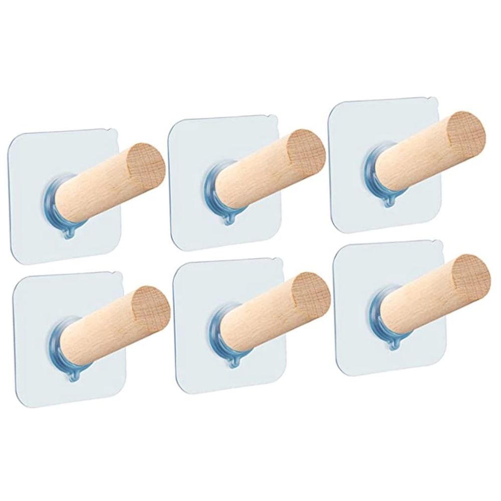6pcs Coat Rack Hooks Heavy Duty Plastic Garage Storage Utility Hooks for Adults