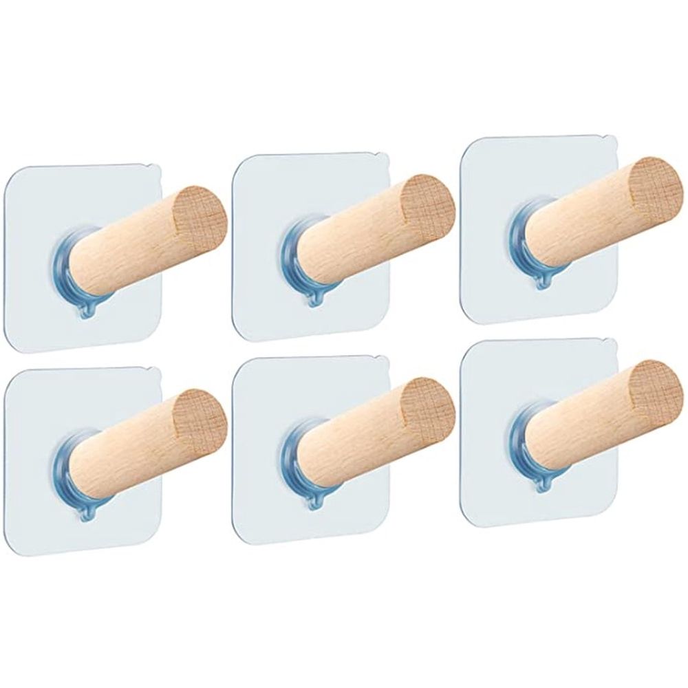 6pcs Coat Rack Hooks Heavy Duty Plastic Garage Storage Utility Hooks for Adults