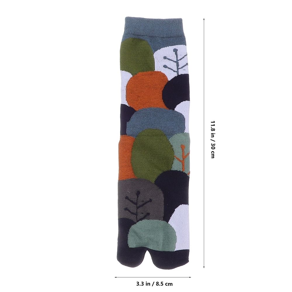 5Pairs Durable Cotton Socks Breathable Two Finger Stockings Creative Design for Wearing