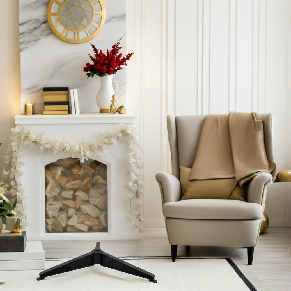 Black Xmas Tree Stand Plastic Base with Stylish Design for Home Christmas Tree