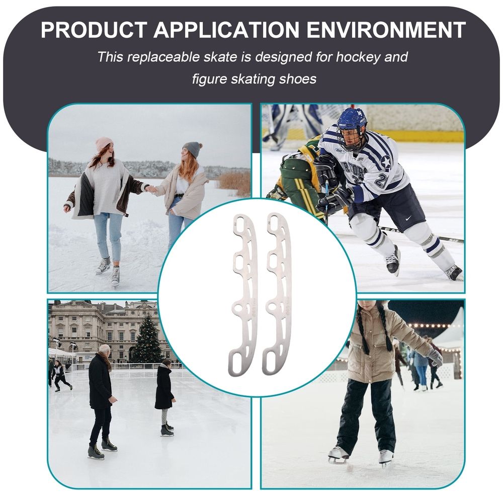 Skating Accessories Skating Replacement Blades Silver Replaceable For Hockey Games 1 Set