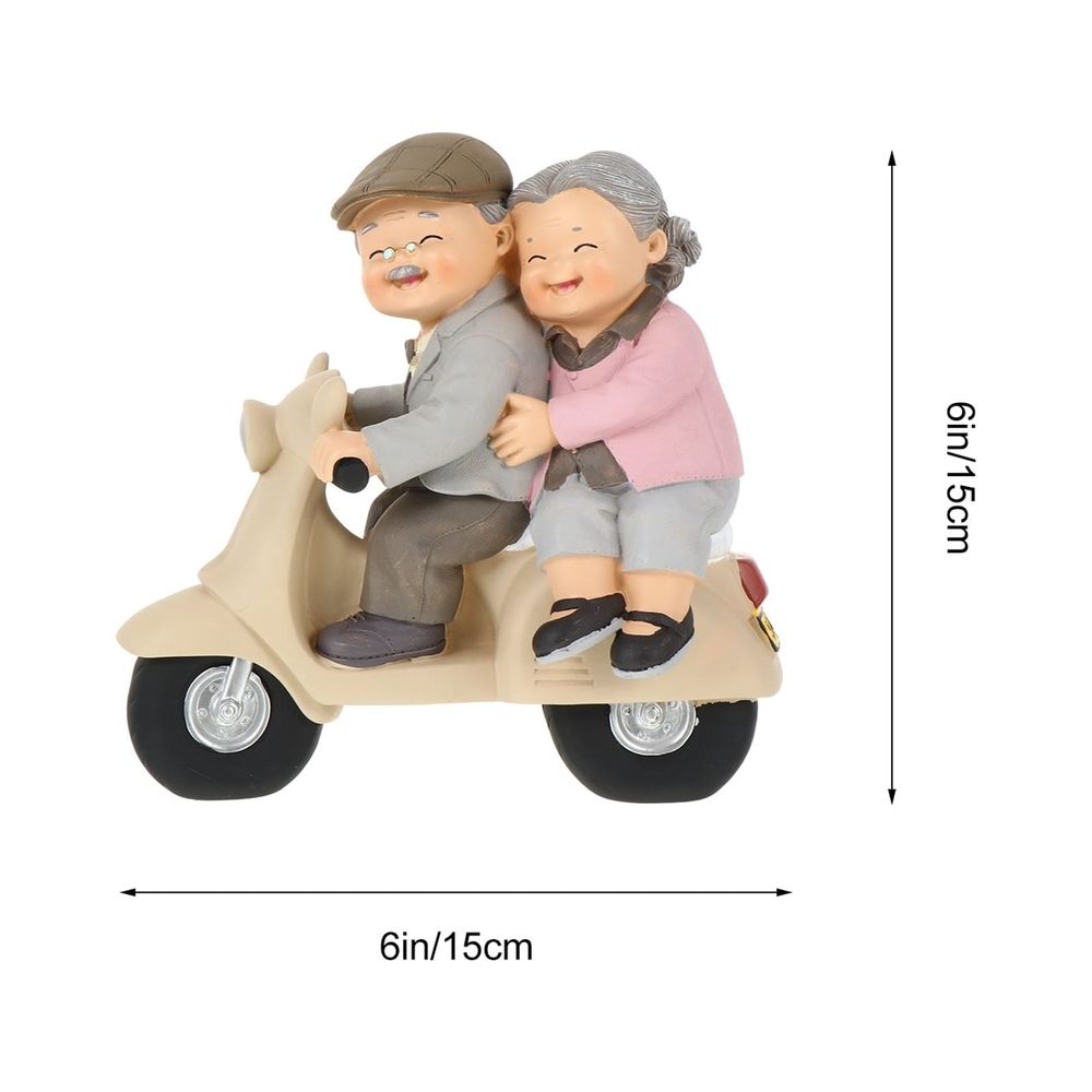 Romantic Resin Elderly Couple Figurines, No Fade, Odor- Decor