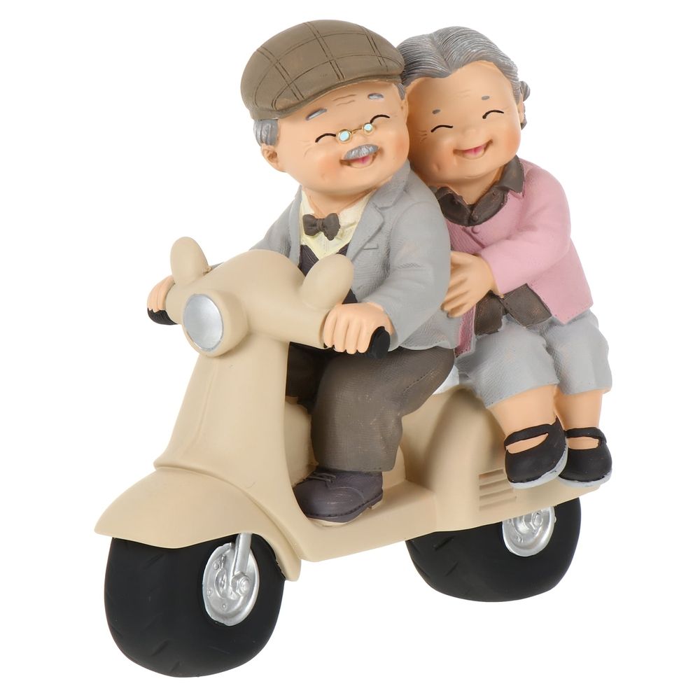 Romantic Resin Elderly Couple Figurines, No Fade, Odor- Decor