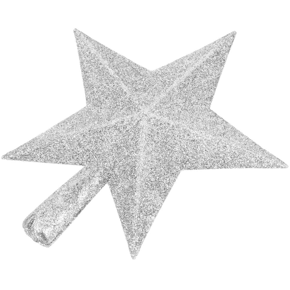 White Plastic Star Shaped Christmas Tree Topper Set for Home Office Hotel Holiday Party Decoration