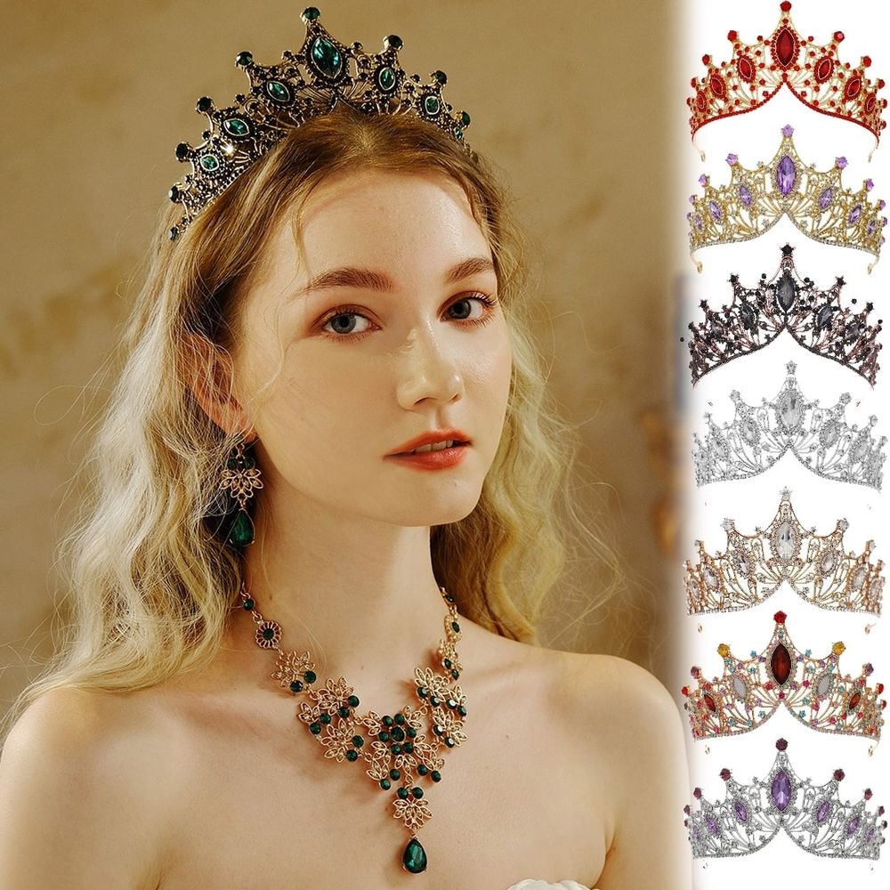 Crown for Women Crystal Queen Crowns Rhinestone Princess for Girl Bride Wedding Hair Accessories for Bridal Birthday Party Prom Halloween Costume Christmas