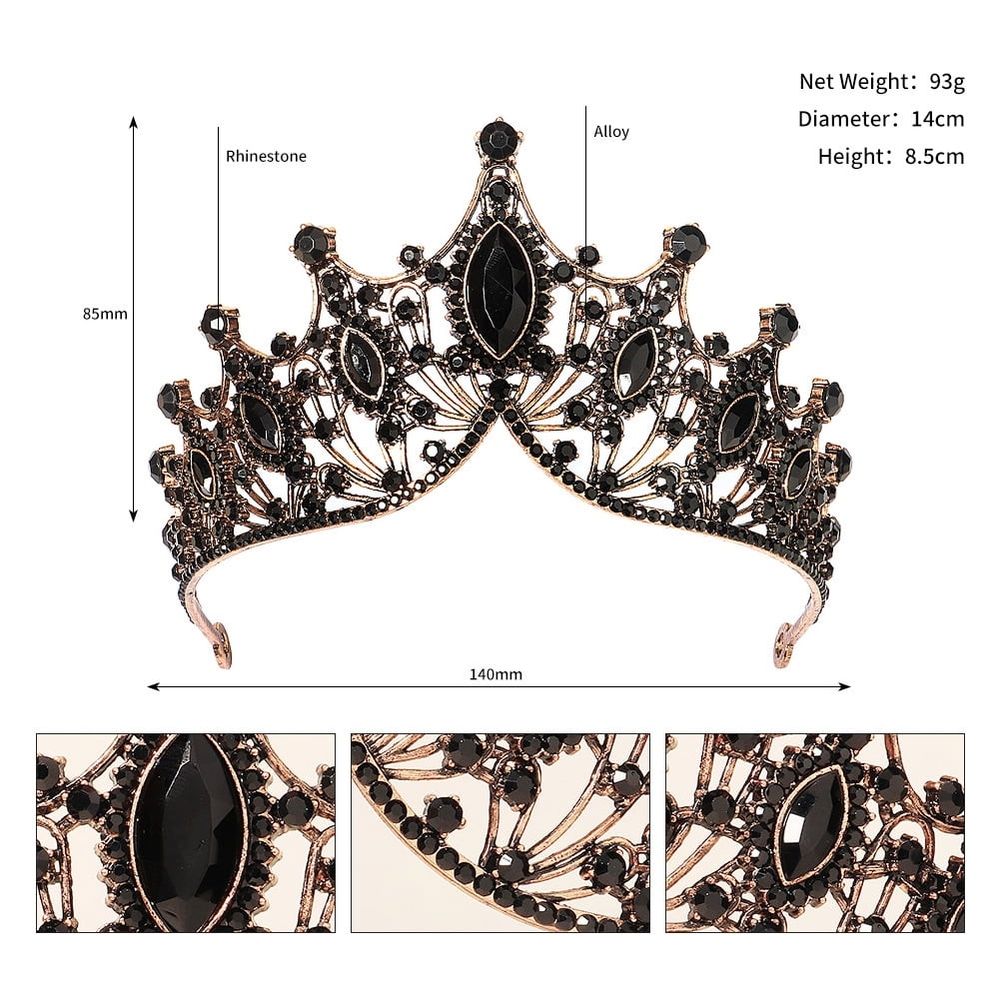 Crown for Women Crystal Queen Crowns Rhinestone Princess for Girl Bride Wedding Hair Accessories for Bridal Birthday Party Prom Halloween Costume Christmas