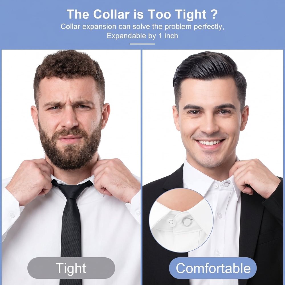 32 PCS Shirt Collar Button Extenders, Neck Collar Expander for Men Dress Shirts