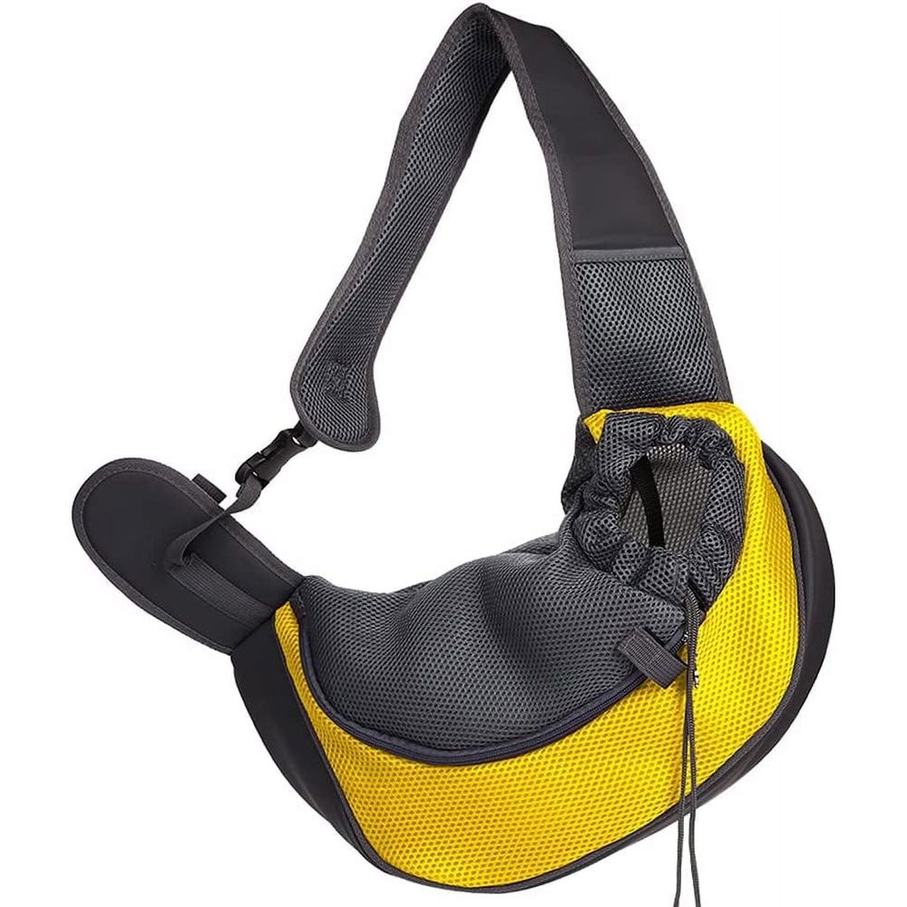 Pet Dog Sling Carrier Breathable Mesh Portable Travel Safe Shoulder Bag with Adjustable Non-Slip Strap for Small Dogs Cats Puppy