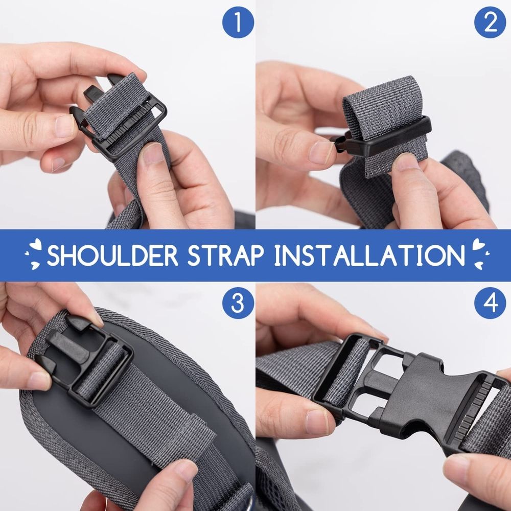 Pet Dog Sling Carrier Breathable Mesh Portable Travel Safe Shoulder Bag with Adjustable Non-Slip Strap for Small Dogs Cats Puppy