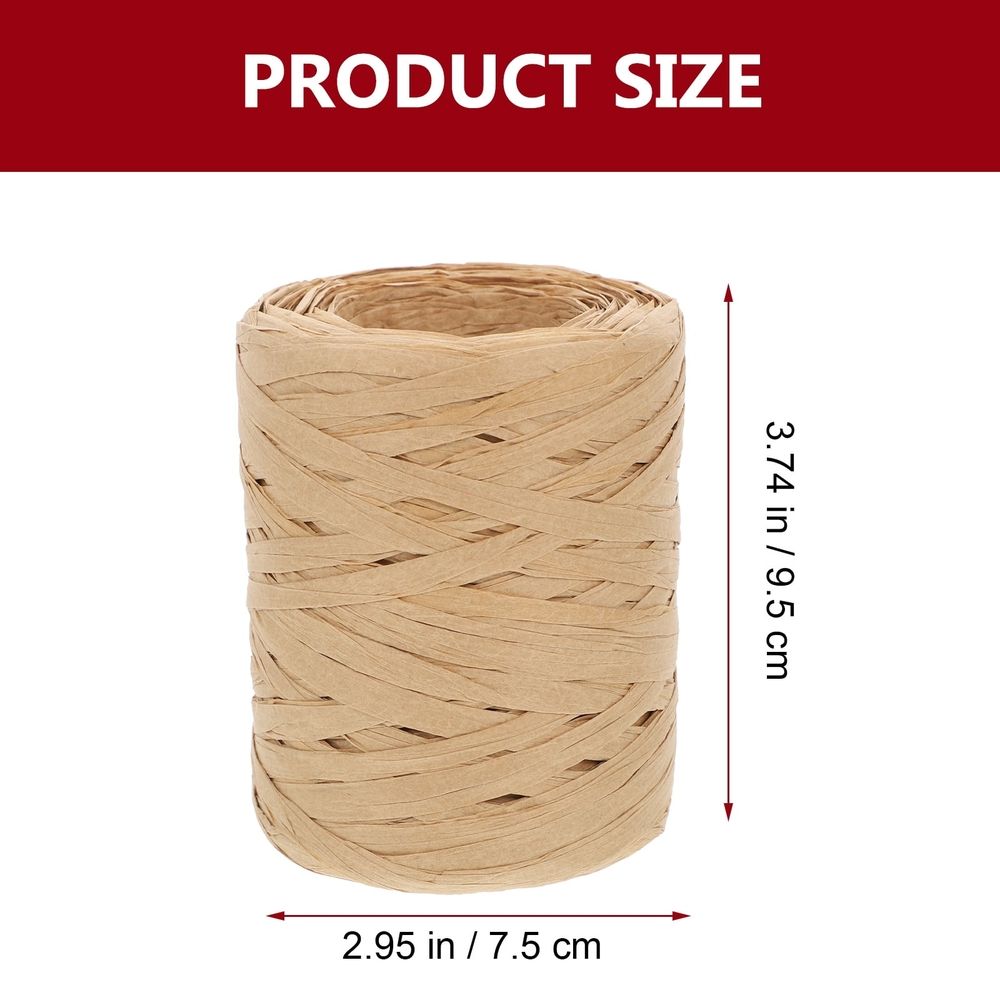 Phalaenopsis Paper Rope Raffia Wrapping Ribbon for Packaging, Multifunctional Craft Ribbon, 2 Rolls Set