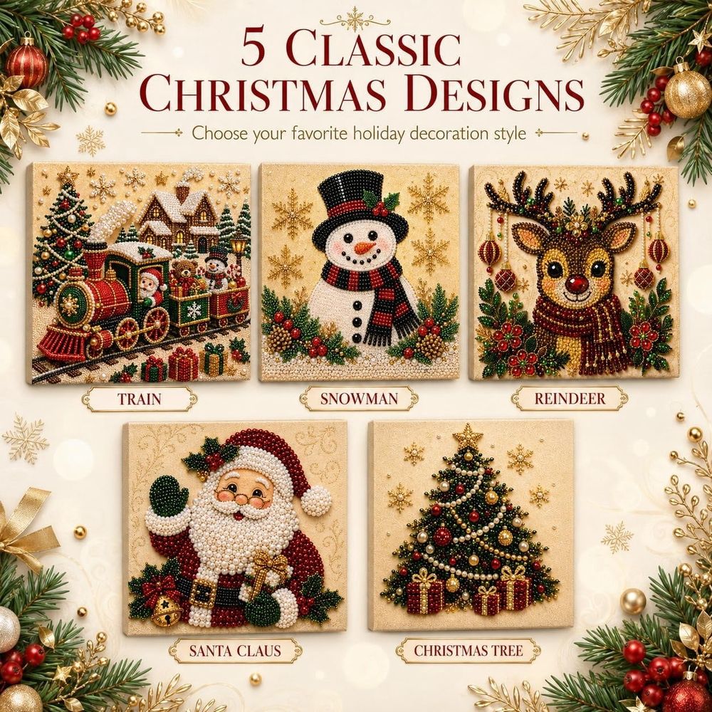 Christmas Pearl Art Kits for Adults, New Christmas Diamond Art, Home Wall Decor Art Craft Kit, Gemstone Diamond Dots Beads for Home Decor Wall Art, Party Gift