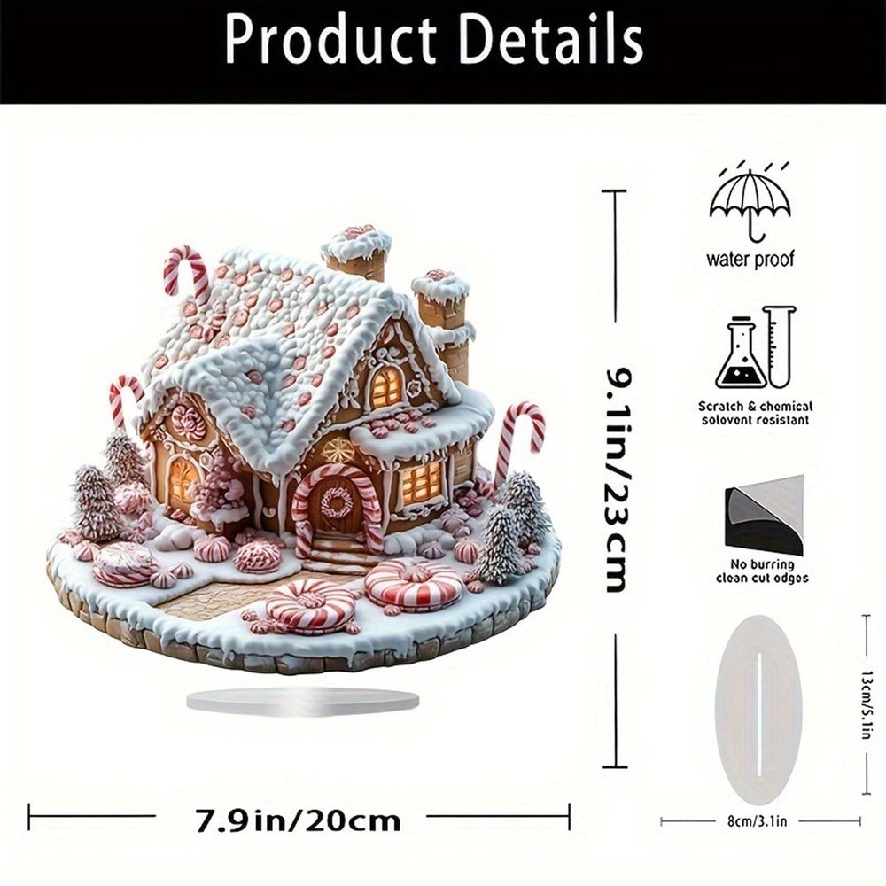 Classic Christmas Village Statue with Exquisite Handmade Elements, Centered Dining Table Decoration, and Festive Decorations