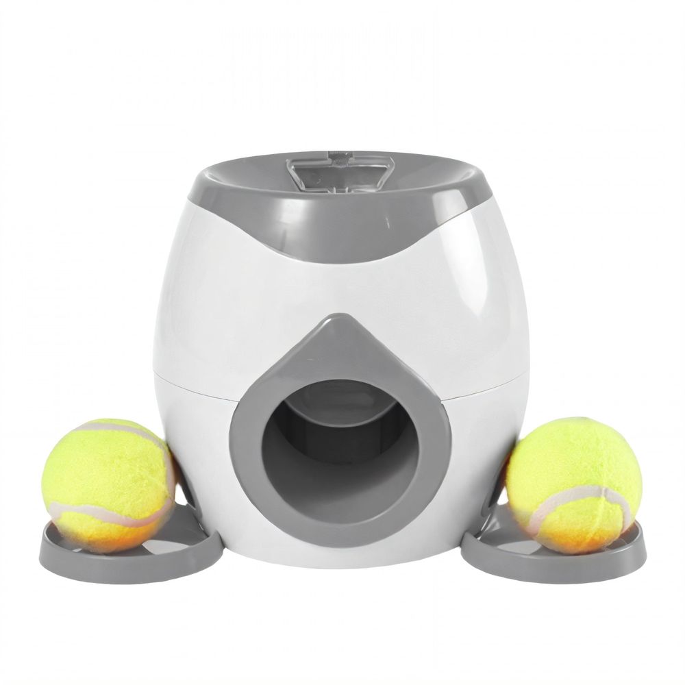 Automatic Ball Launcher for Dogs,Launch Distance Ball Launcher for Dogs,Moderate Leak Dog Ball Launcher,Dark Gray