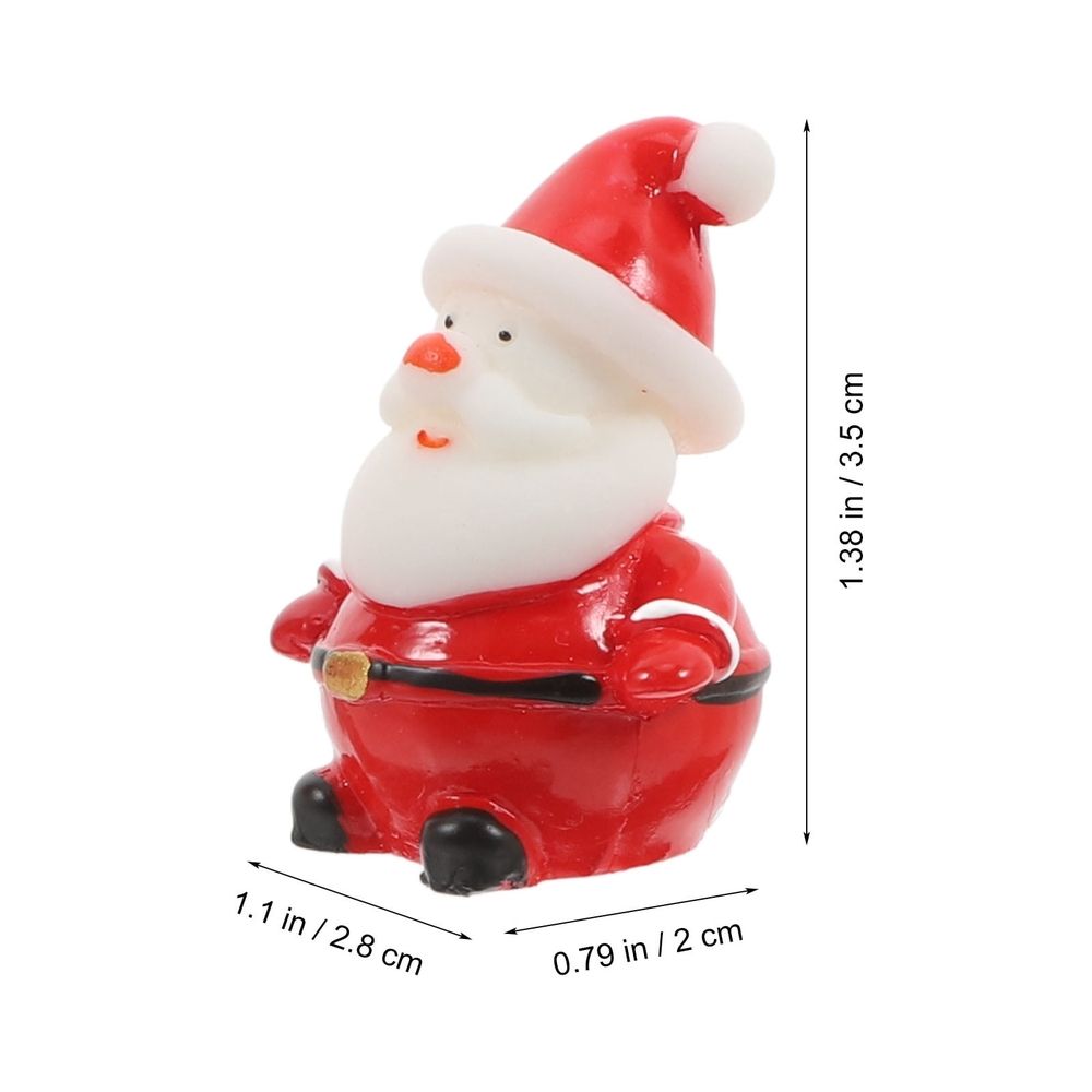 Red Resin Christmas Adornment - Versatile and Practical Decorative Figurines