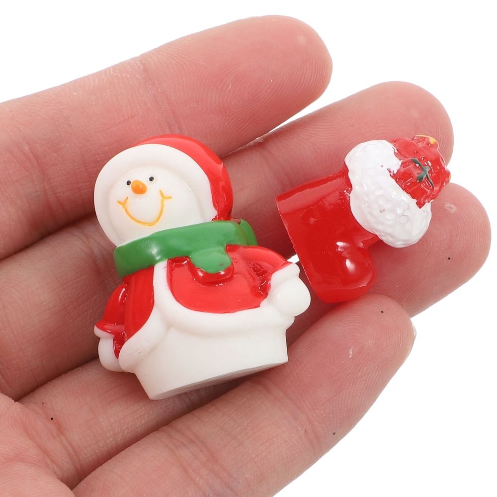 Red Resin Christmas Adornment - Versatile and Practical Decorative Figurines