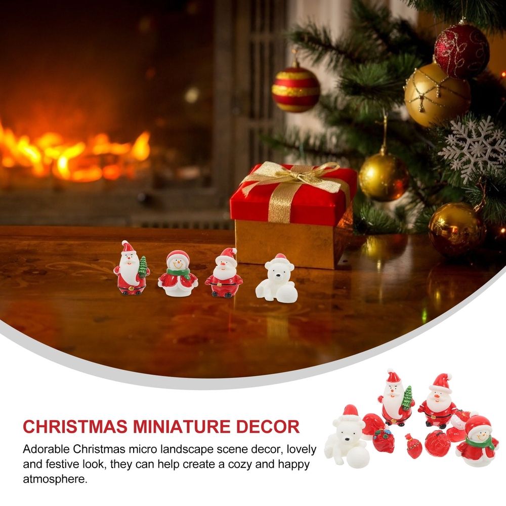 Red Resin Christmas Adornment - Versatile and Practical Decorative Figurines
