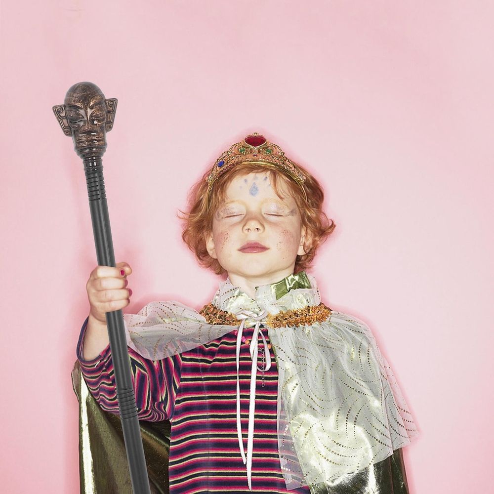 Golden Plastic Cane for Cosplay and Theatrical Productions Versatile Use
