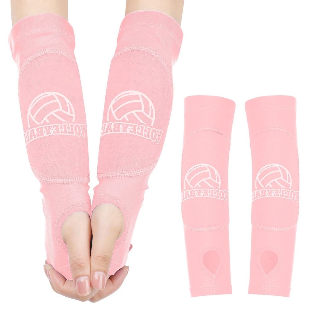 2 Pcs Volleyball Arm Sleeves Forearm Sleeves, For Boys Girls Teens Youth, Sponge Padded Crash Protection Wrist Guard Arm Pads For Volleyball Sports Training