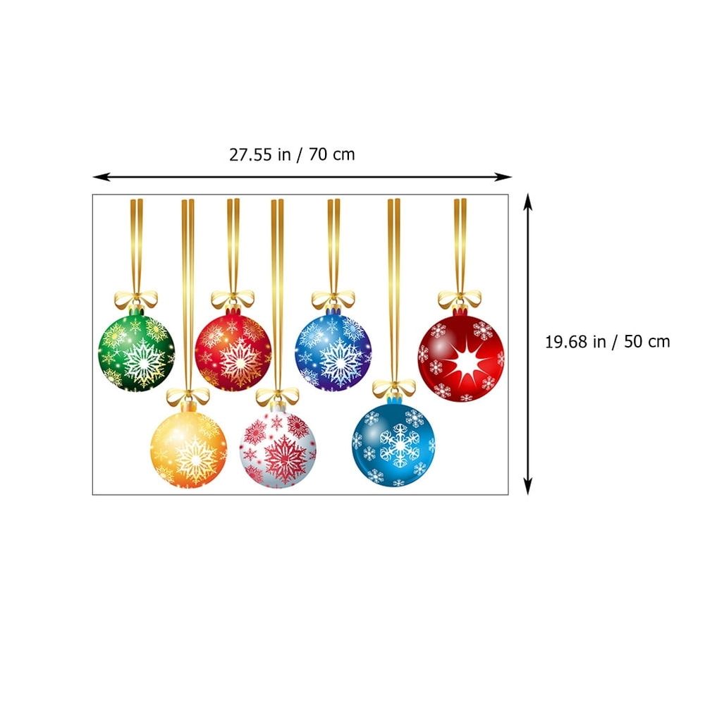 1 Set Assorted Color PVC Christmas Stickers for Wall and Glass Decoration Decals