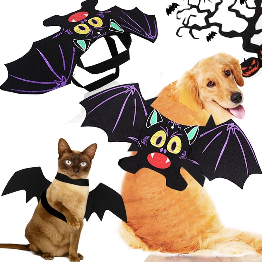Dog Bat Wing Decor Felt Cloth Costume for Adult Dogs