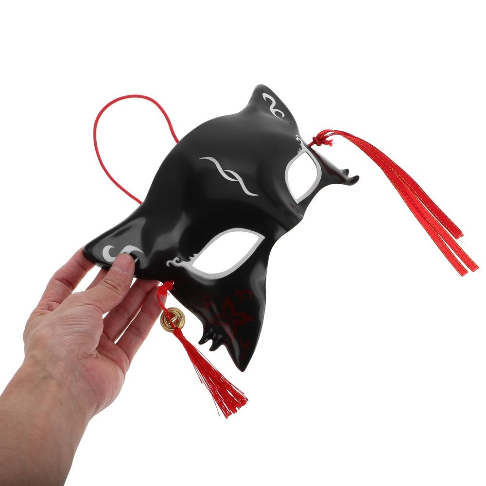 Half Face Fox Mask Black for Masquerade Costume Party Decoration
