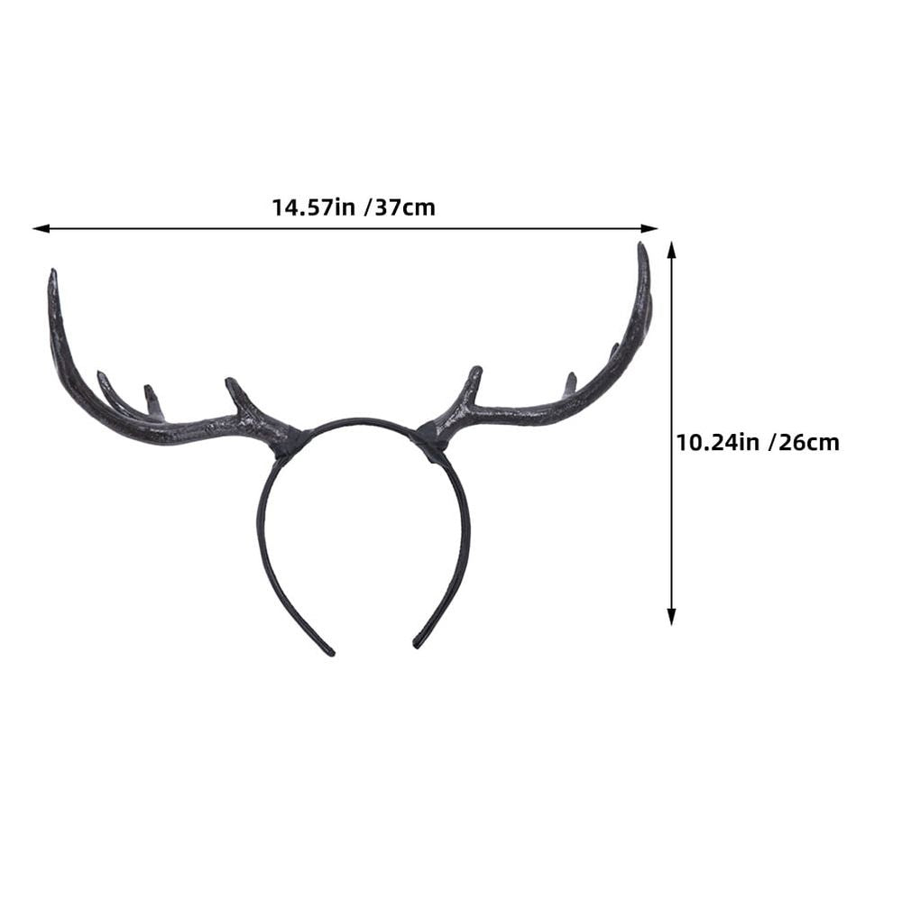 Black Deer Horns Headband Costume Accessory for Christmas Parties