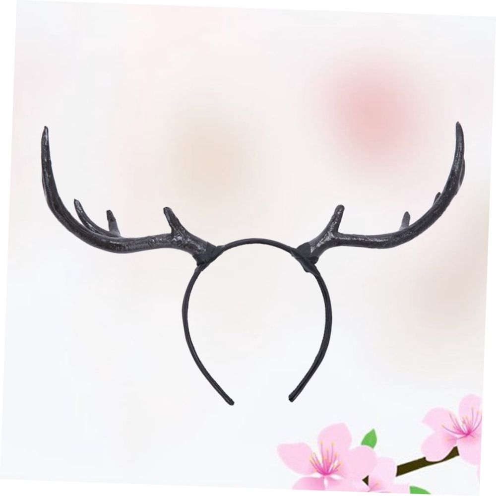 Black Deer Horns Headband Costume Accessory for Christmas Parties
