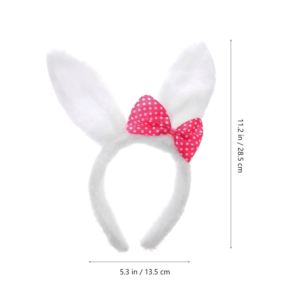 Bunny Rabbit Ear Headband and Tail Set 2 Pcs for Easter Party Costume