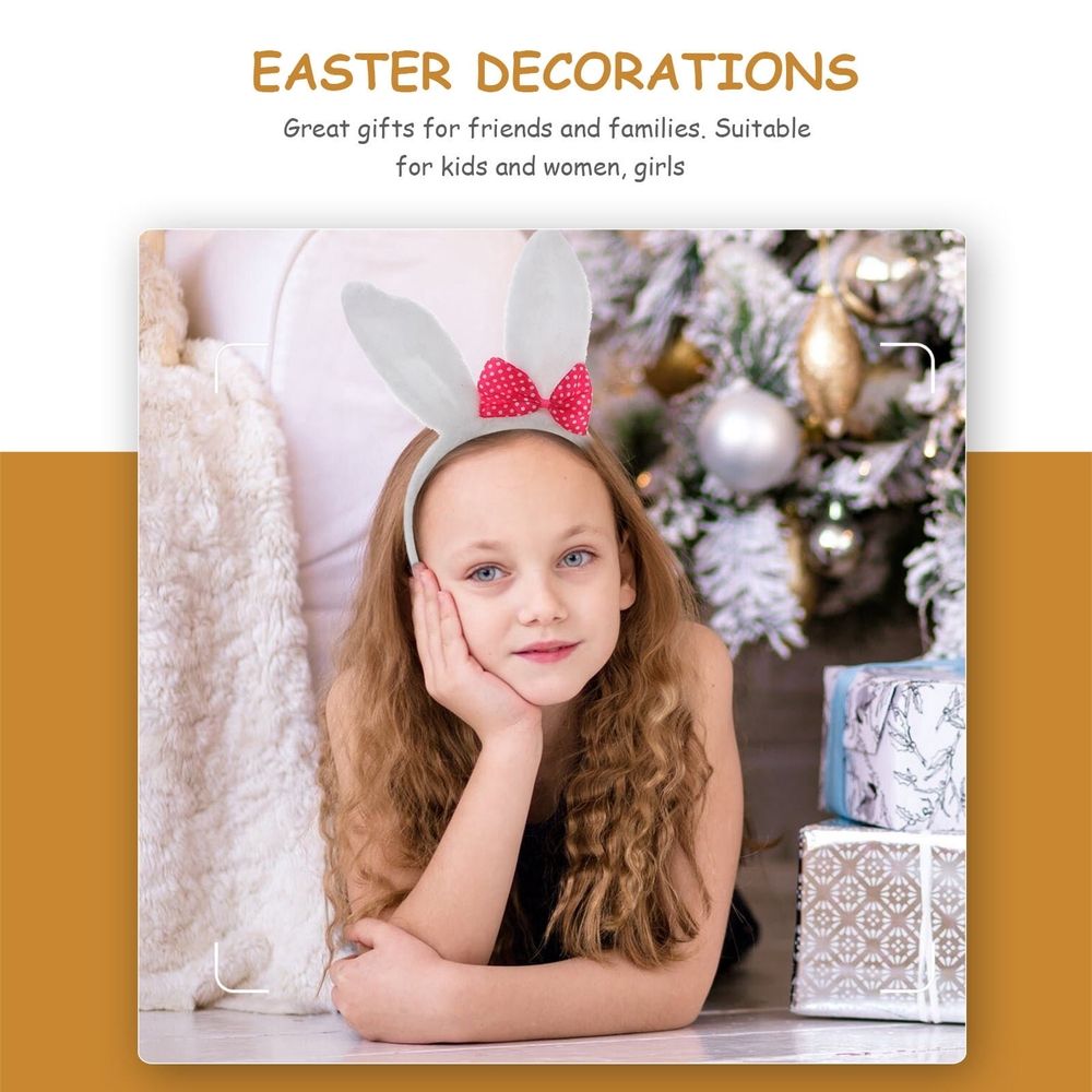 Bunny Rabbit Ear Headband and Tail Set 2 Pcs for Easter Party Costume