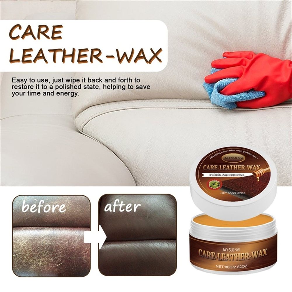 Beeswax Wood Polish, Wood Wax Natural Beewax, Wood Furniture Polish Finishing Wax, Wooden Furniture Care, Multipurpose Wood Cleaner For Floor, Tables, Chairs, Cabinets(80g)