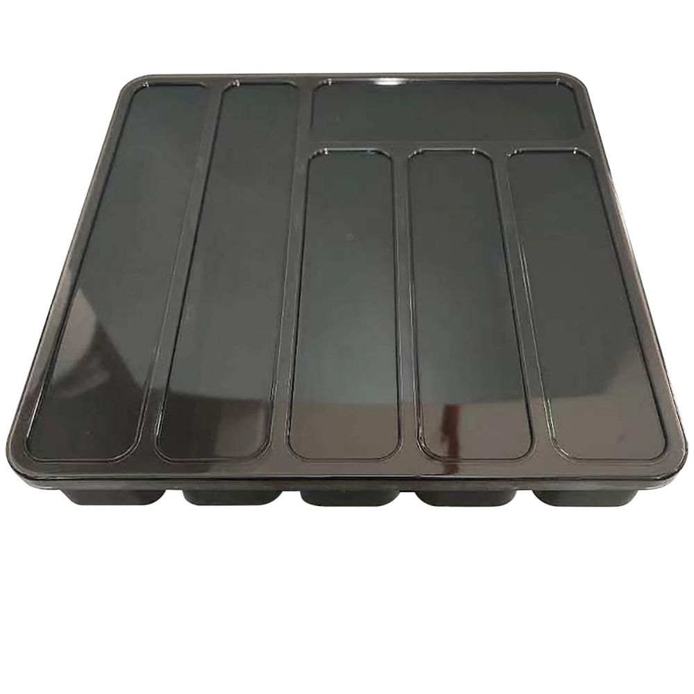 Silverware Organizer, Covered Utensil Tray, Plastic Flatware Storage Box for Spoons Forks Knives Holder Case