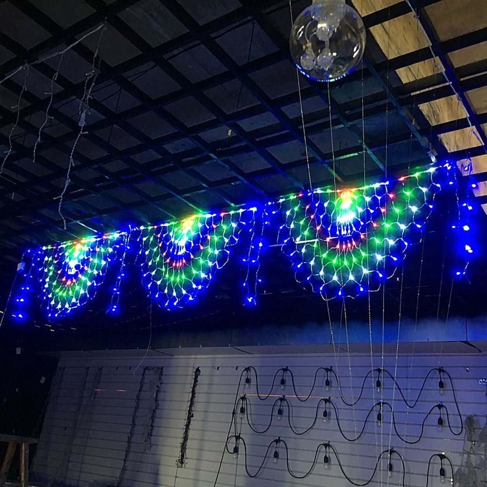 LED Peacock Net Lights Fishing Net Lights Christmas Decorative Lanter Lights Outdoor rainproof for Festive Tree Garden Party Decorations