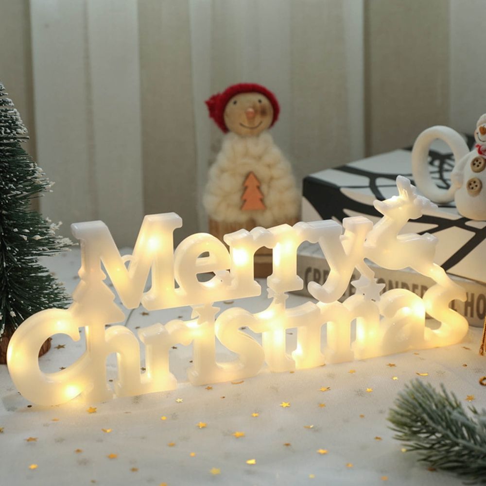 Christmas Decor Christmas Tree Pendant Led Color Lamp Chrismas Christmas Wreath Letter Lamp Christmas Decorations For Home Porch
