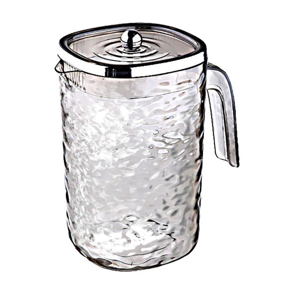 Cold Kettle with Handle, 2L Plastic Water Pitcher, Fridge Jug for Hot/Cold Lemonade Juice Beverage Jar Ice Tea Kettle, BPA Free, Gray