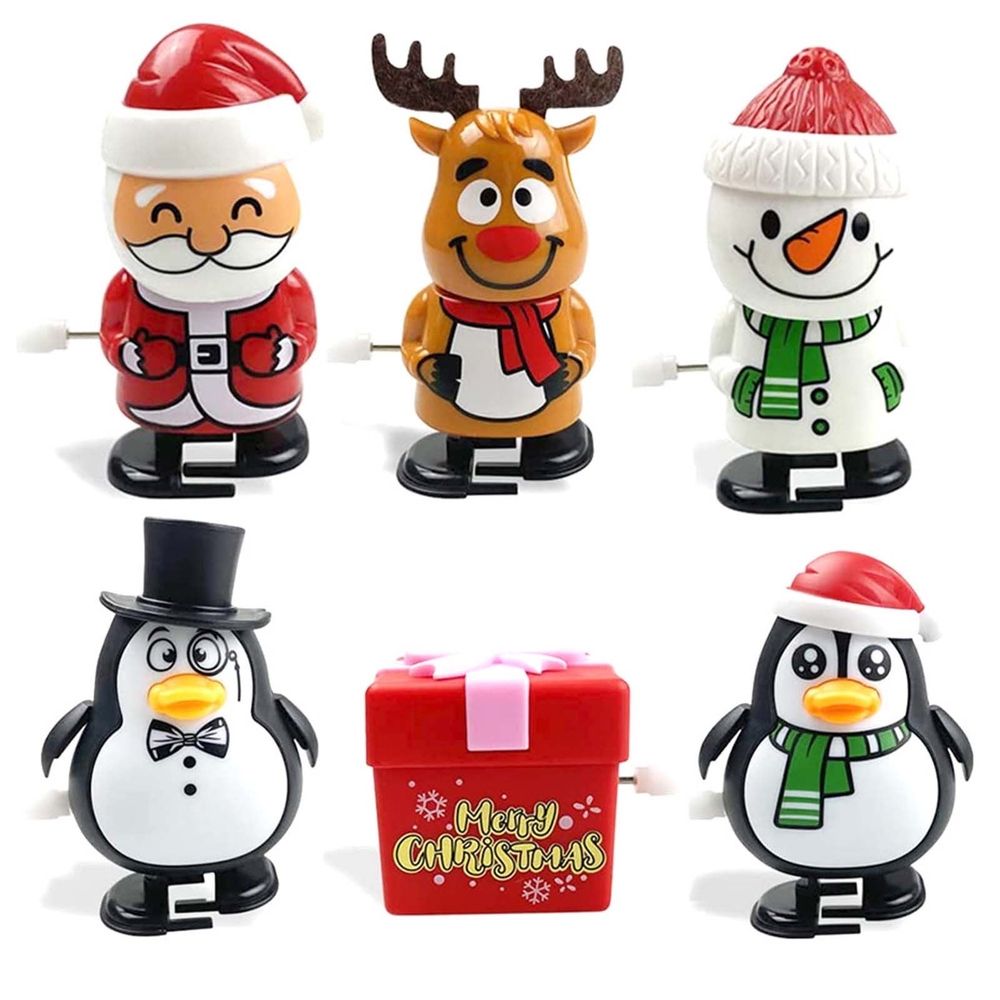 Christmas Stocking Stuffers Wind Up Christmas Decorations Toys Christmas Decorations Indoor Assortment for Christmas Party Favors Gift Christmas Bag Christmas Ornaments Filler