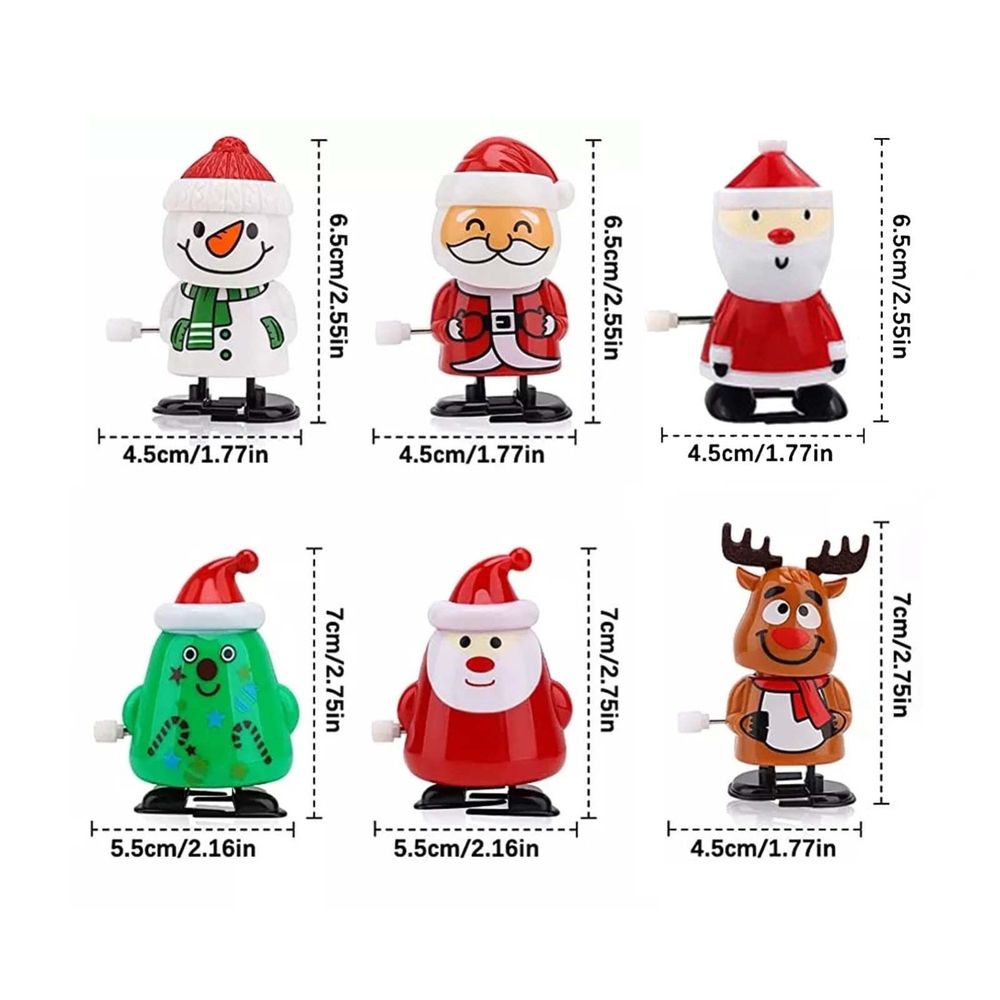 Christmas Stocking Stuffers Wind Up Christmas Decorations Toys Christmas Decorations Indoor Assortment for Christmas Party Favors Gift Christmas Bag Christmas Ornaments Filler