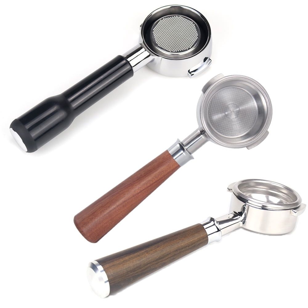 Bottomless Coffee Portafilter for  Coffee Makers Stainless Steel Detachable Universal Black
