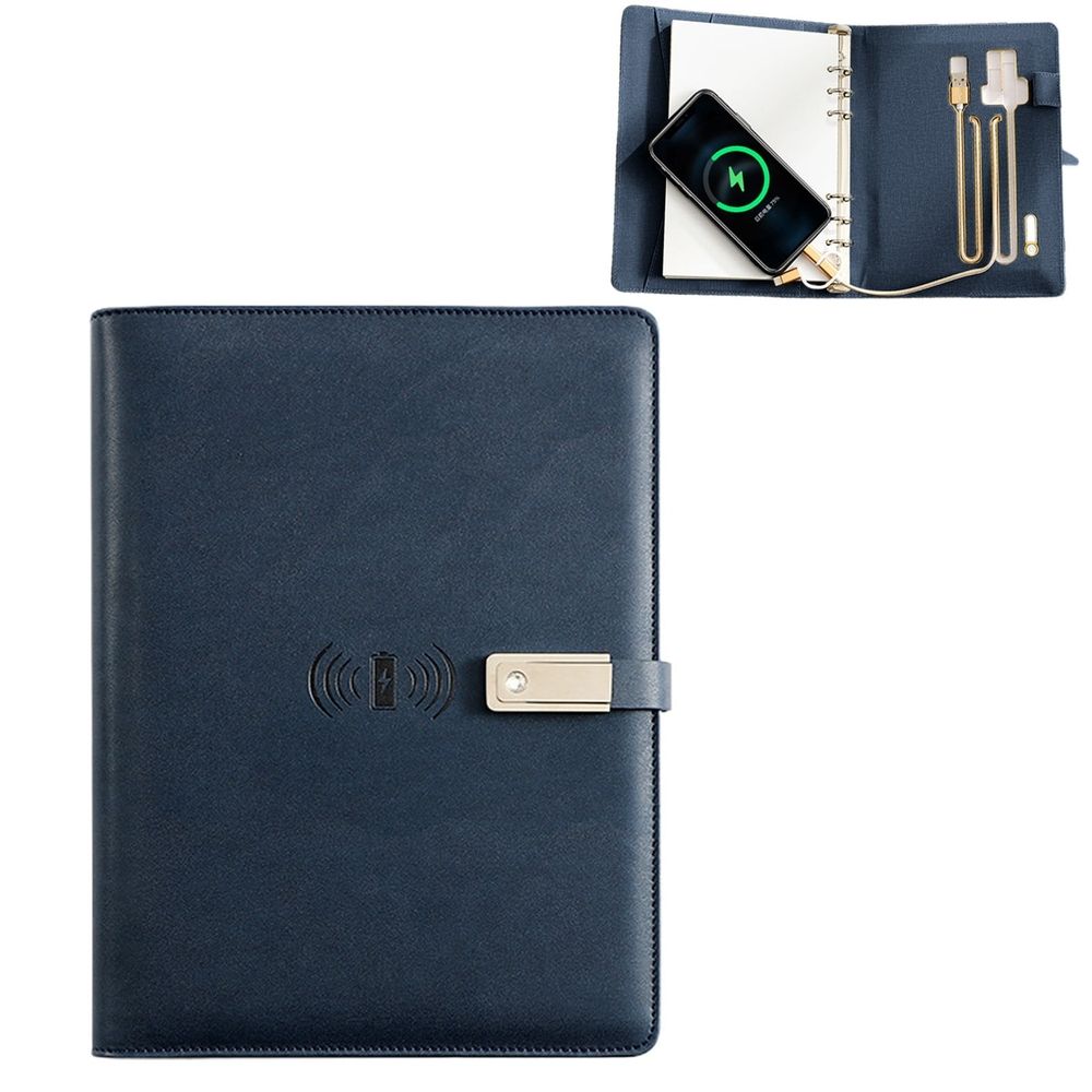 A5 Notebook That Can Both Write and Charge with Replaceable Paper A USB Drive Wireless Charging Support and Solves Needs Of Work Personalized Notebook for Work,Travel,Business,Gift.