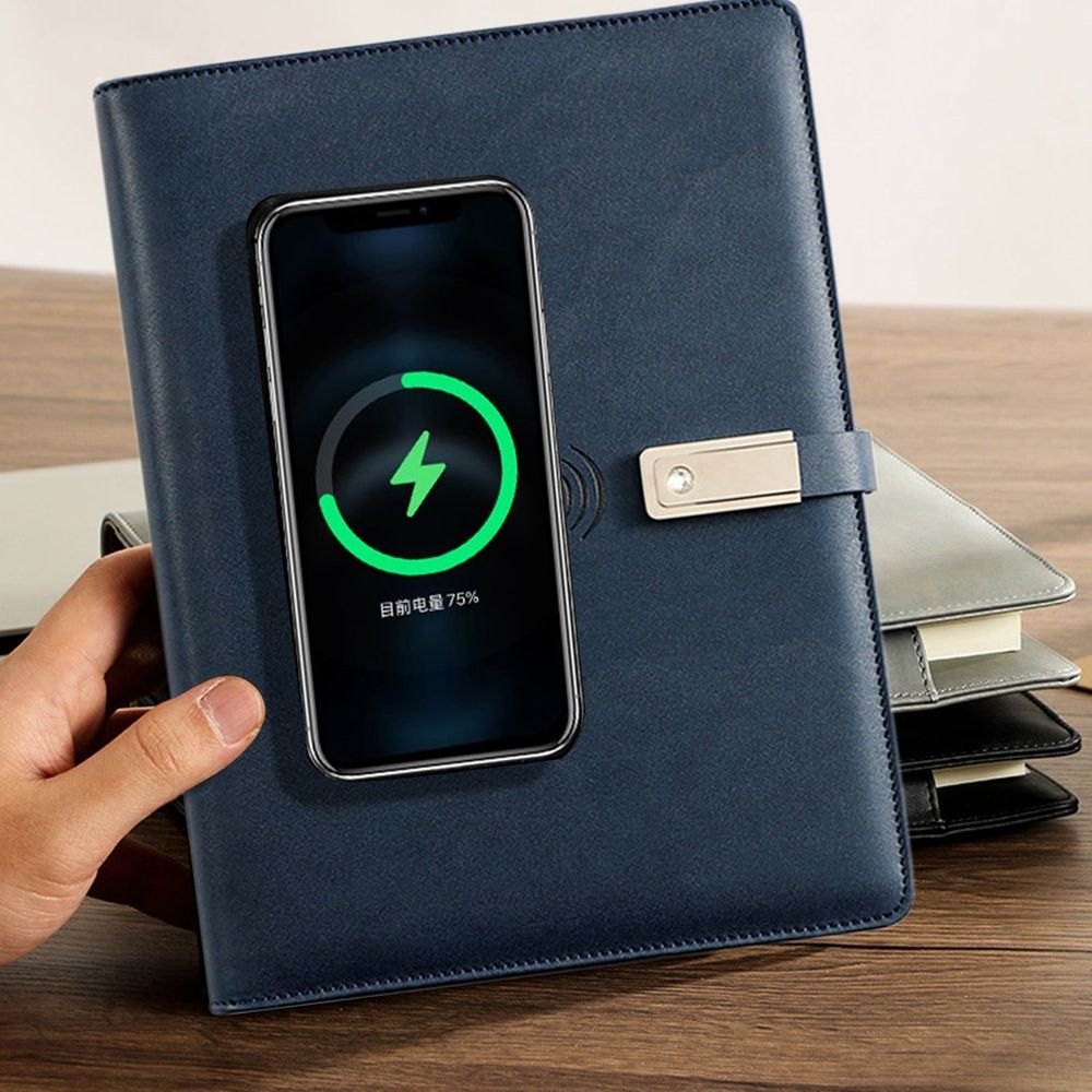 A5 Notebook That Can Both Write and Charge with Replaceable Paper A USB Drive Wireless Charging Support and Solves Needs Of Work Personalized Notebook for Work,Travel,Business,Gift.