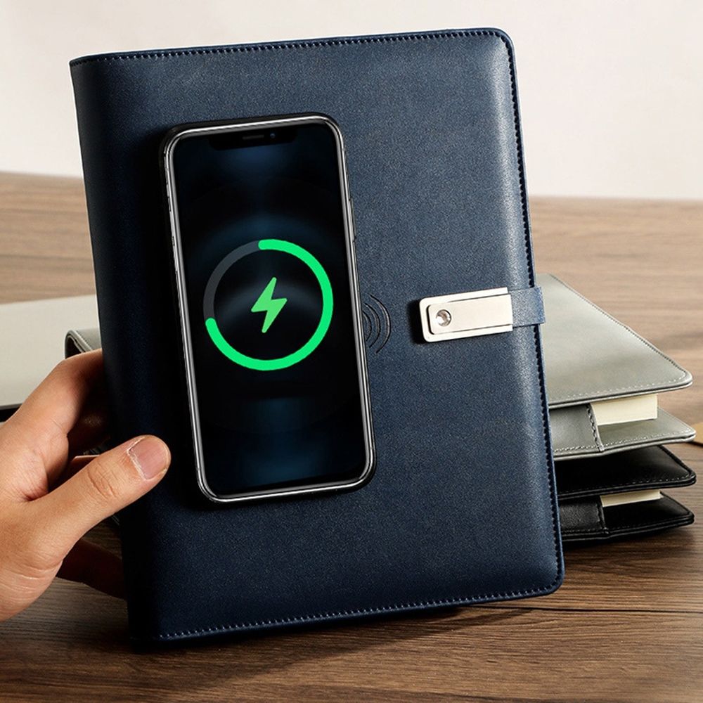A5 Notebook That Can Both Write and Charge with Replaceable Paper A USB Drive Wireless Charging Support and Solves Needs Of Work Personalized Notebook for Work,Travel,Business,Gift.