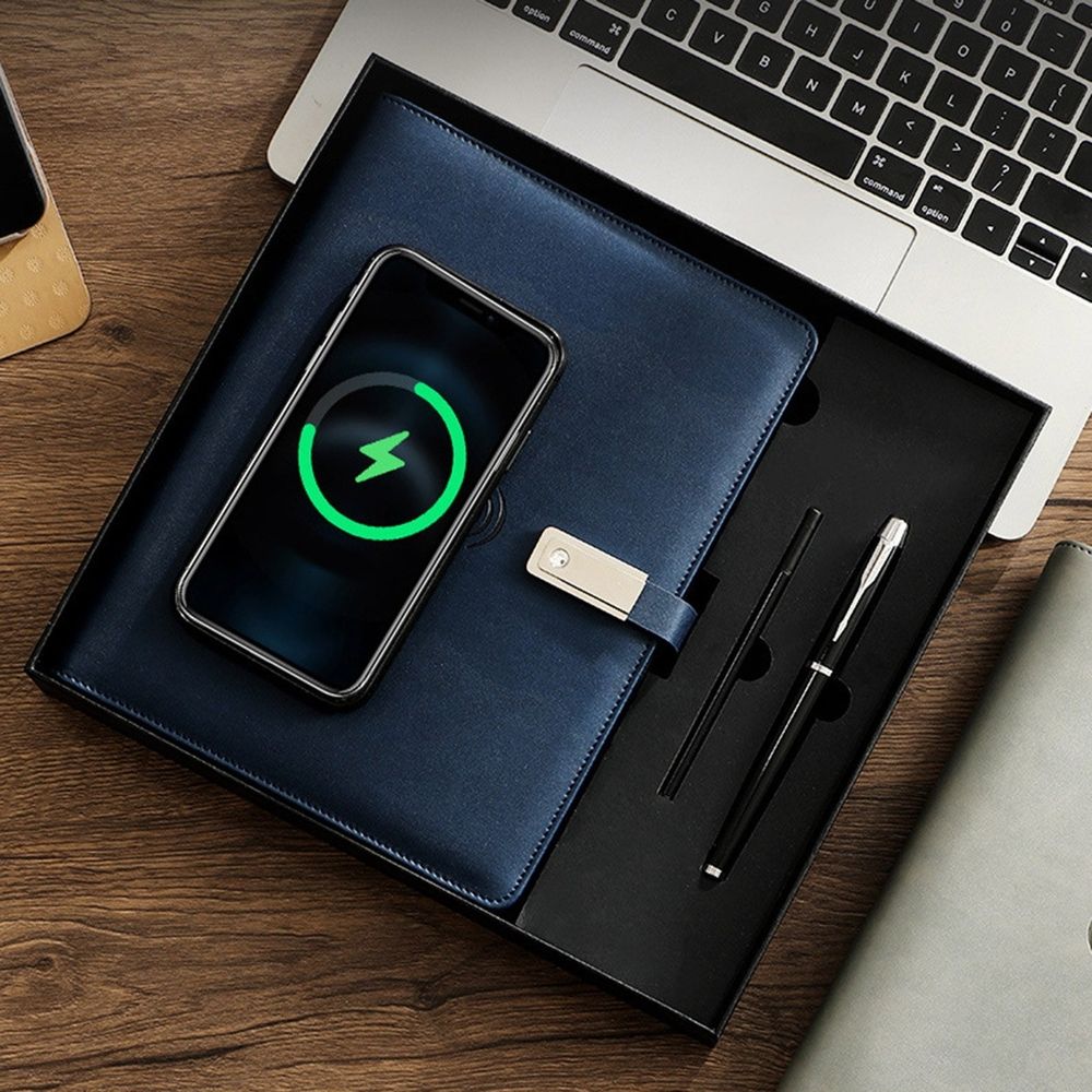 A5 Notebook That Can Both Write and Charge with Replaceable Paper A USB Drive Wireless Charging Support and Solves Needs Of Work Personalized Notebook for Work,Travel,Business,Gift.