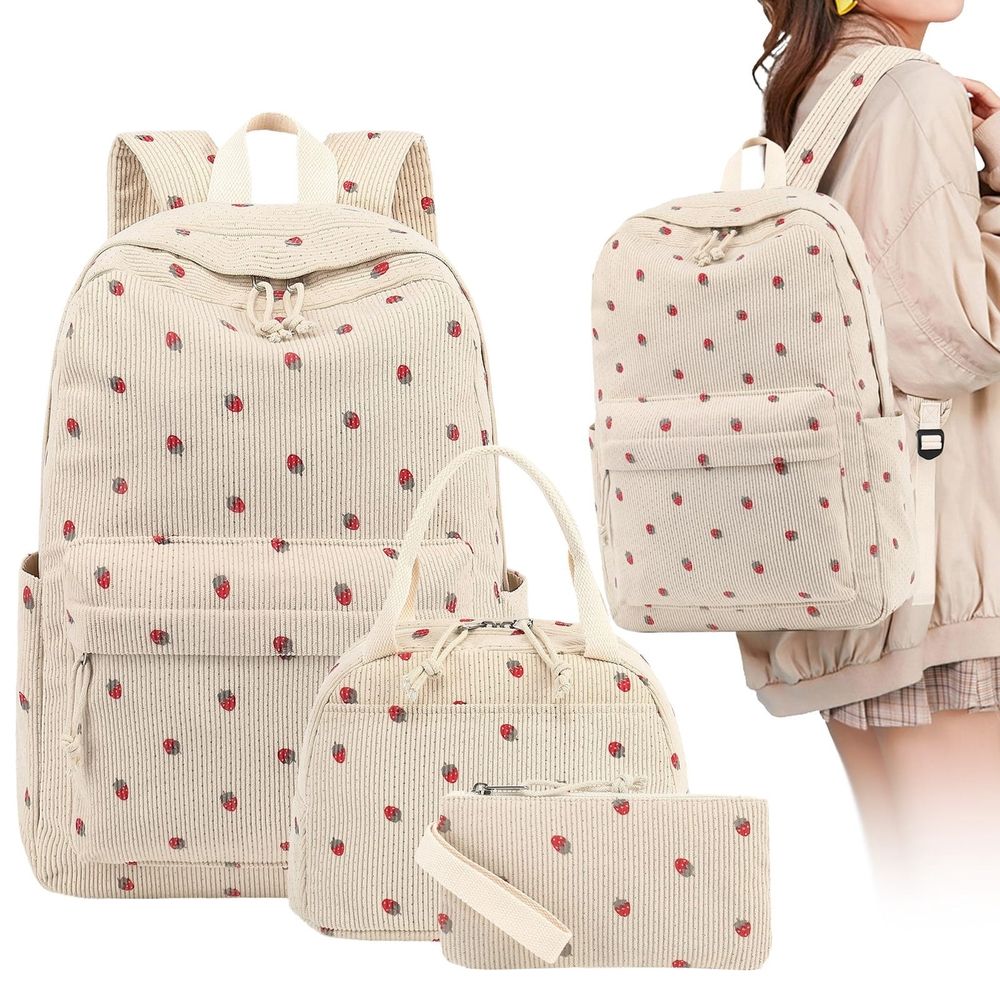 3pcs Bow Backpack Bags Set, Cute Backpack Set Daypack Bow Rucksack with In Organizer, Laptop Rucksack Fashion Travel Daypack, Coquette Aesthetic Nylon Rucksack Cute, Gift Ready